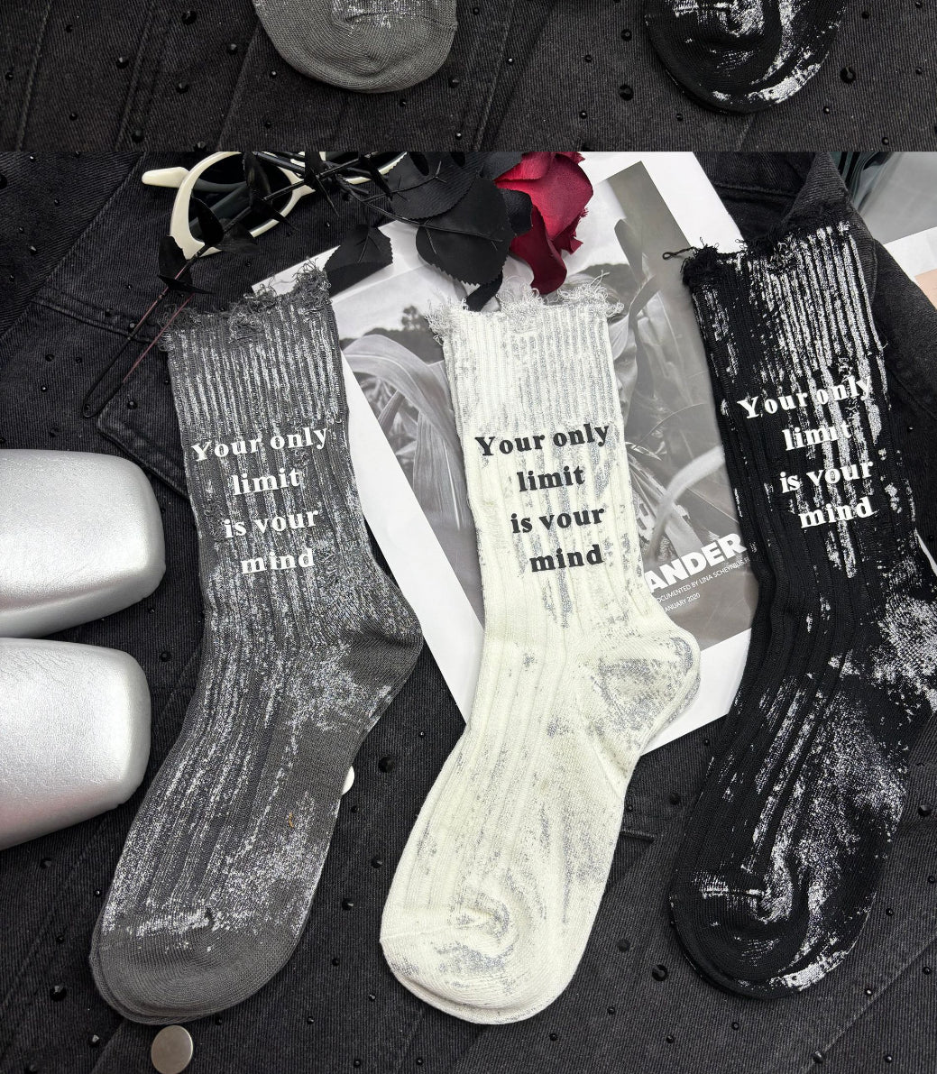 Quote On Quote Trendy Socks