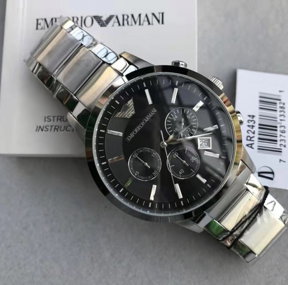 Giorgio Armani Silver Plated Watch