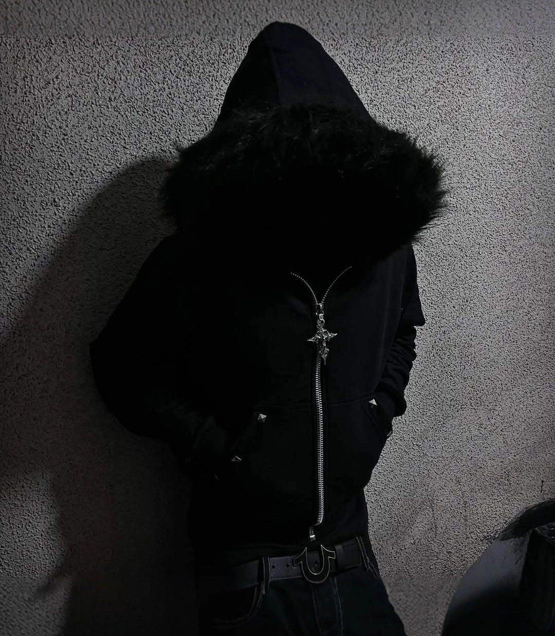 Obsidian Punk Zip-Up Hoodie