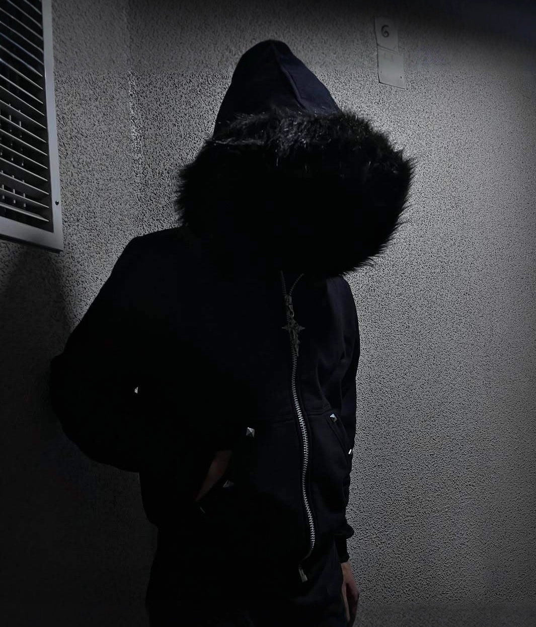 Obsidian Punk Zip-Up Hoodie